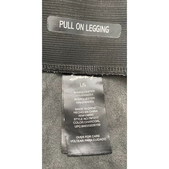 Seven7 Women's Large Pull On, Ankle Leggings, Charcoal Gray, Stretch, Soft Fill - Picture 12 of 13